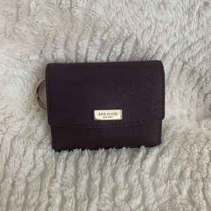 Kate Spade key ring wallet in plum color. New!!!